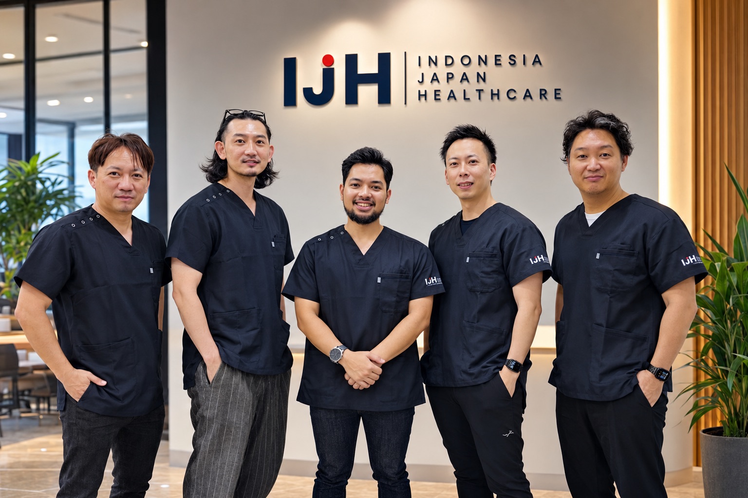 The IJH team together at the Indonesia Japan Healthcare office
